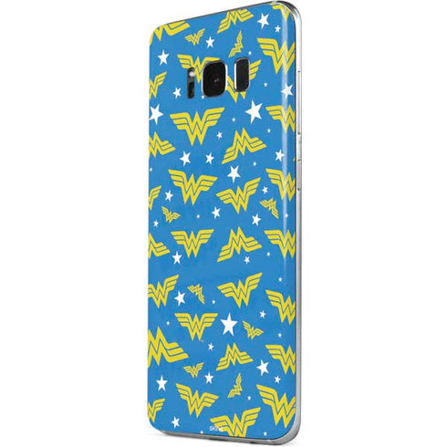 DC Comics Wonder Woman Logo Pattern Galaxy S8 Plus Skin